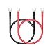iGreely Battery Cable iGreely 8 AWG 8 Gauge Wire Made with Tinned Copper Wire Battery Power Inverter Cables with Terminals for Solar Panel Trolling Motor Automotive Motorcycle RV Marine Boat 2ft60cm - Image 2