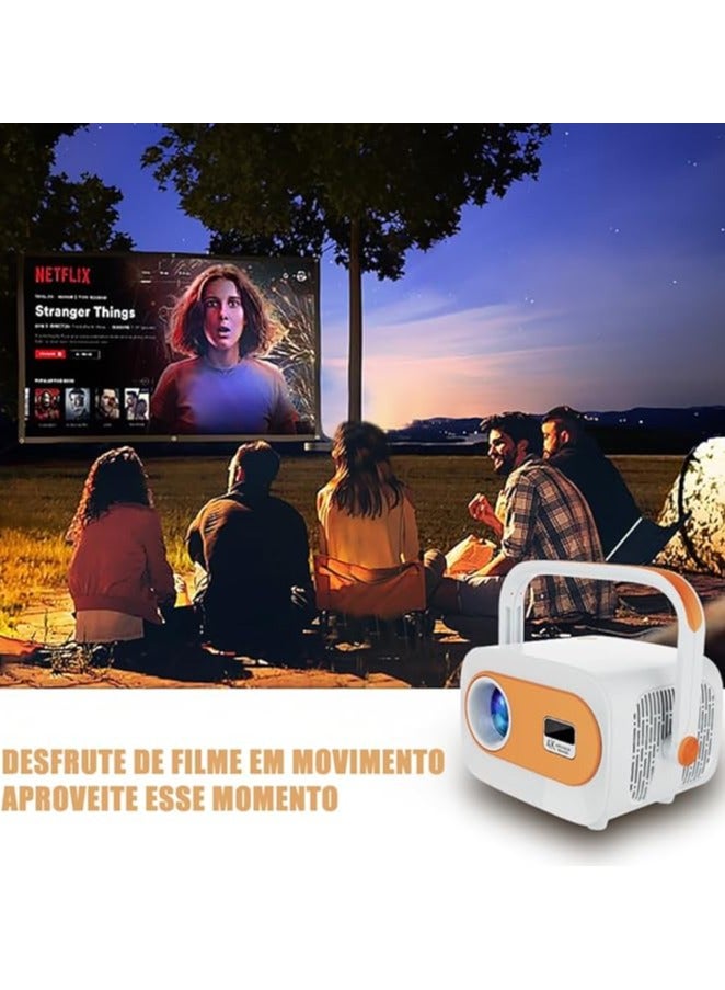 Portable Projector Support 4K Ultra HD 300 ANSI Lumens Android 13 Wi-Fi 6G 36 Languages ​​Auto Adjustment and Full Kit for Home Cinema  - Image 3