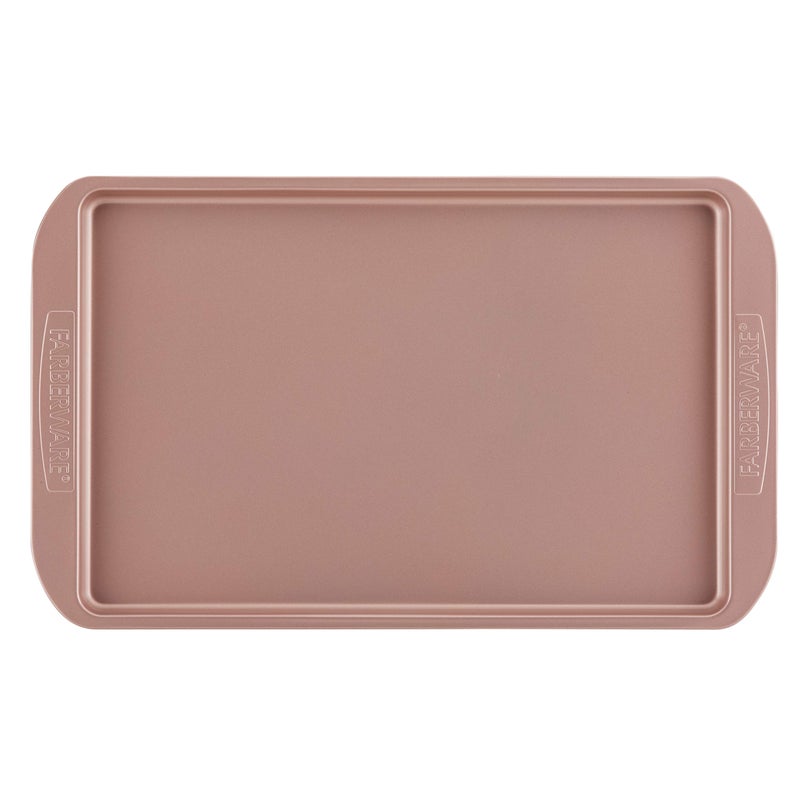 Farberware Nonstick Bakeware, Nonstick Cookie Sheet / Baking Sheet - 11 Inch x 17 Inch, Rose Gold Red - Image 4