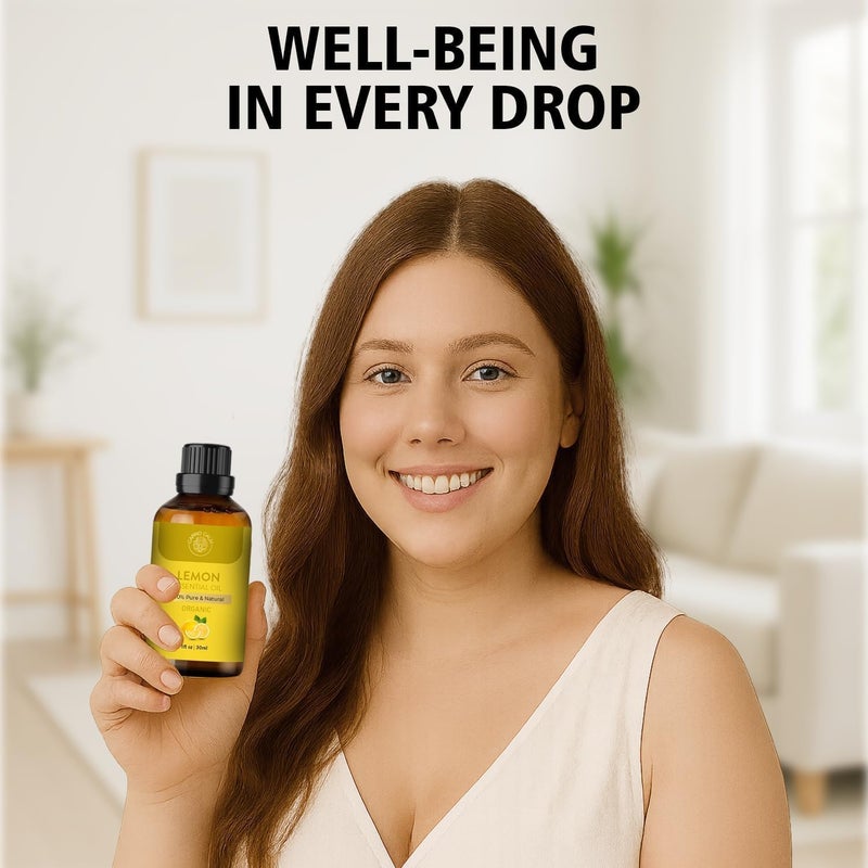 Lemon Essential Oil | 100% Pure, Natural, Cold Pressed & Undiluted -Use in Aromatherapy Diffusers for Mood Lifting -30ML - Image 4