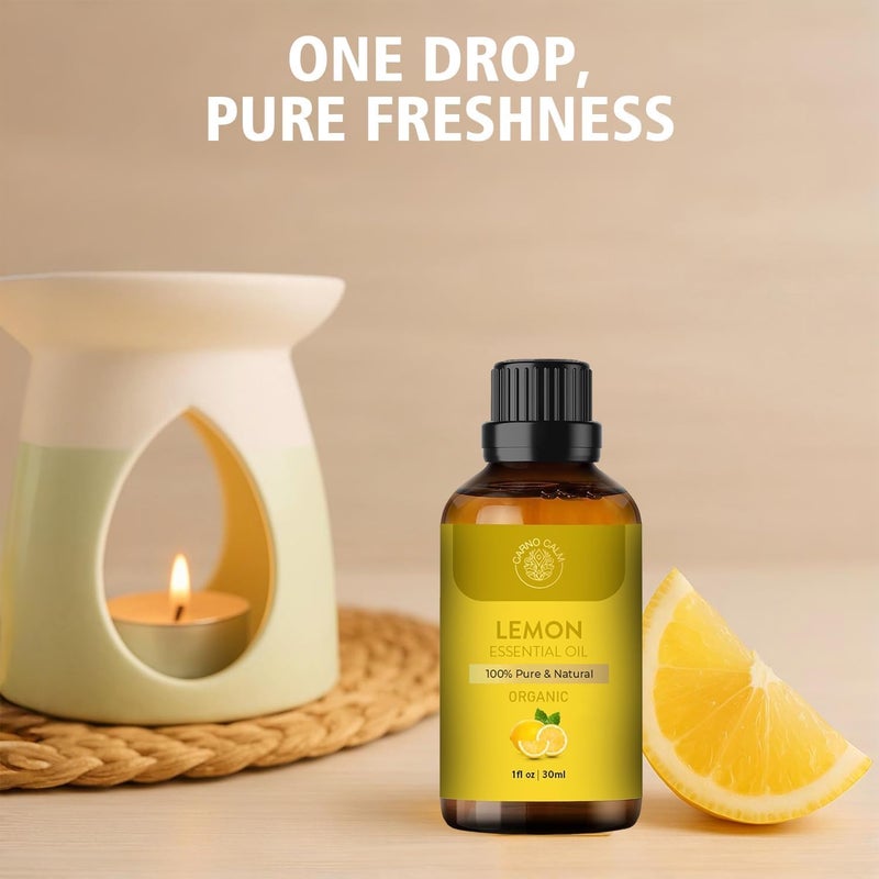 Lemon Essential Oil | 100% Pure, Natural, Cold Pressed & Undiluted -Use in Aromatherapy Diffusers for Mood Lifting -30ML - Image 3