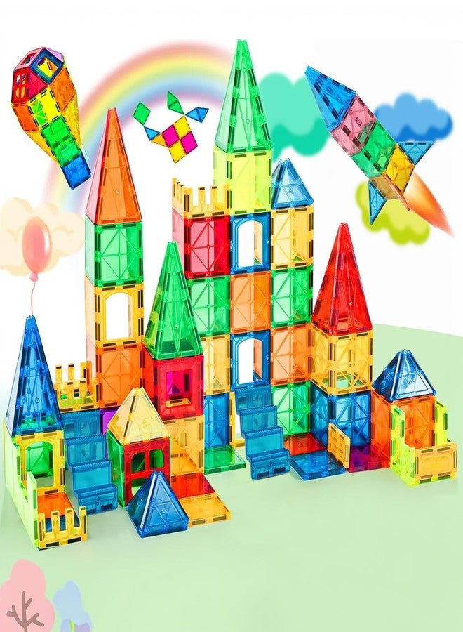 KIPA GAMING Magplay Magnetic Tiles 76 Pcs | Multi-Shape & Colour Magnetic Tiles | STEM Building Set for Kids 3+ | Creative Construction Learning Toy | Educational Game for Boys & Girls (Tiles 76) - Image 1
