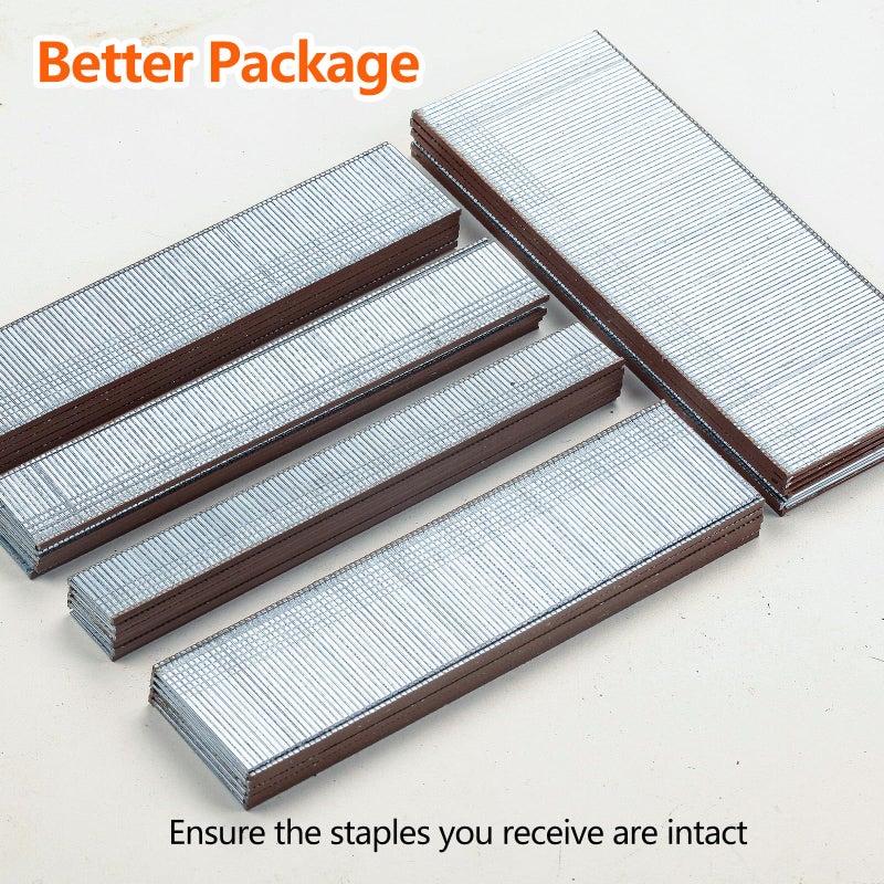SITLDY 18 Gauge Galvanized Brad Nails Brown T-head 6 Sizes 1600-Pack (5/8"+3/4"+1"+1-1/4"+1-1/2"+2"), Assorted Size Project Pack, for Pneumatic, Electric 18GA Brad Nailer Gun - Image 5