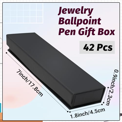 Olutacot 42 Pcs Pen Gift Boxes Empty Black Ballpoint Pen Gift Box with Cushion Pen Jewelry Display Box Empty Present Collection Cases for Birthday Souvenir Business Gifting Office Supplies - Image 3