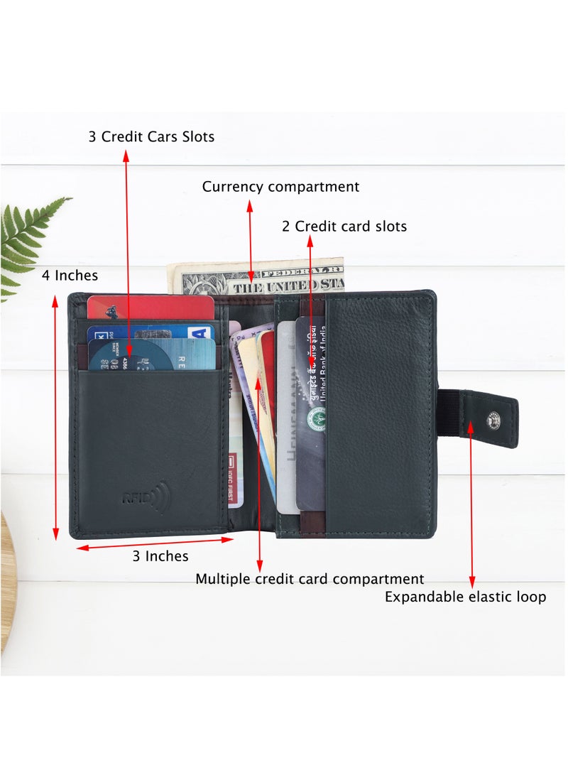 LAVERI LEATHER Laveri Genuine Leather Designer Card Holder Wallet With RFID Protection 4508M EL LP  - Image 2