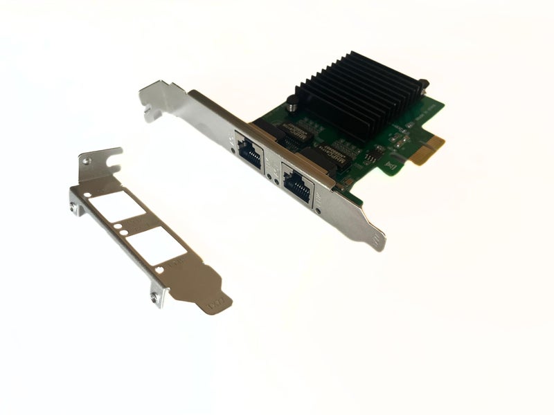 Millennium Technology Pci Express (PCIe x1) Gigabit Dual Port Network Adapter with 82571 Chipset | 1000Mbps Pci Express Dual Port Ethernet (LAN) Card - Image 1