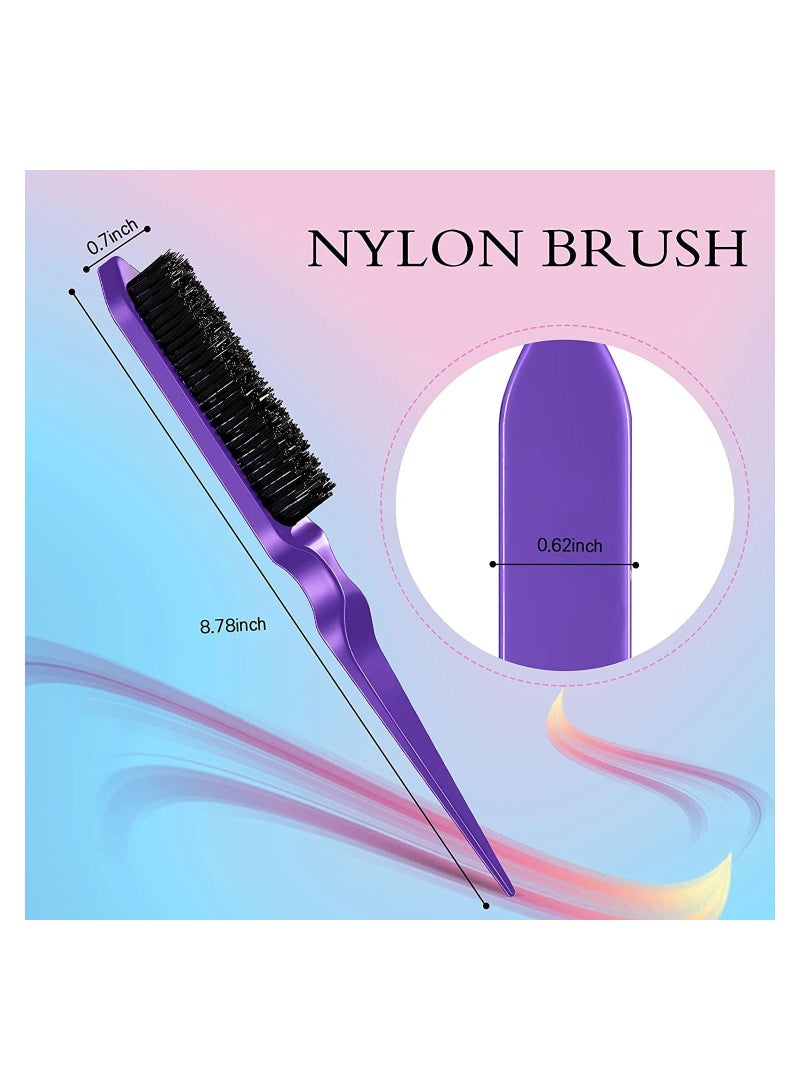 ORiTi مجموعة مكونة من 3 قطع من فرشاة الشعر الناعمة ومشط الشعر الناعم ومشط الشعر ذو الحواف ومشط الشعر القوي على شكل ذيل فأر للنساء والأطفال - Image 2