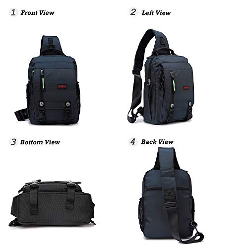 NICGID Sling Bags Chest Shoulder Backpacks, 13.3'' Laptop Backpack Crossbody Messenger Bag Travel Outdoor Men Women - Image 2