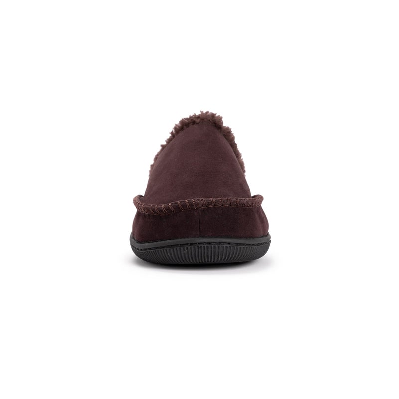 MUK LUKS mens Men's Faux Suede Clogs Slipper, Brown, LARGE 12-13 M US - Image 3