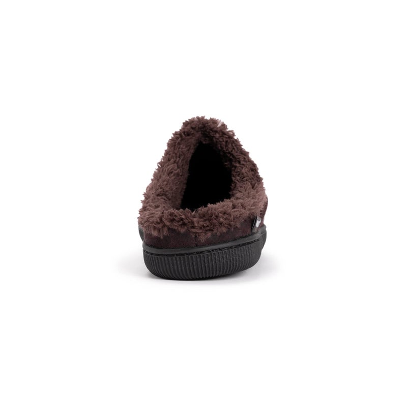 MUK LUKS mens Men's Faux Suede Clogs Slipper, Brown, LARGE 12-13 M US - Image 4