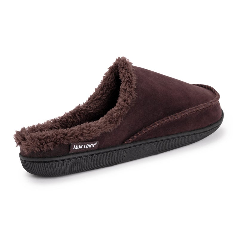 MUK LUKS mens Men's Faux Suede Clogs Slipper, Brown, LARGE 12-13 M US - Image 2