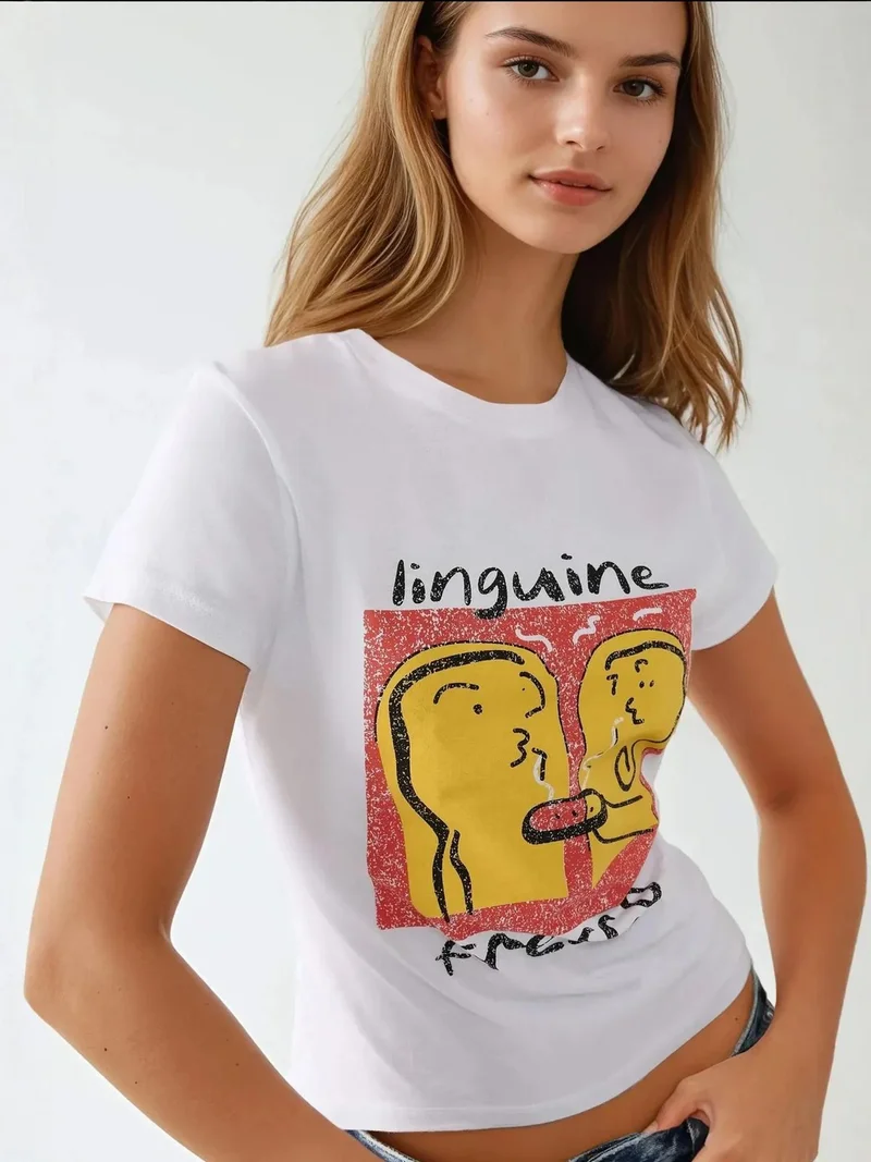 HICCUP Slim Fit Printed Crew Neck T-Shirt