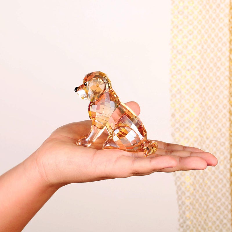 DOJOZ Crystal Labrador Dog Puppy Figurine Animals Lovely Craft Home Decor Ornaments Collectible Birthday Gifts (White) - Image 5