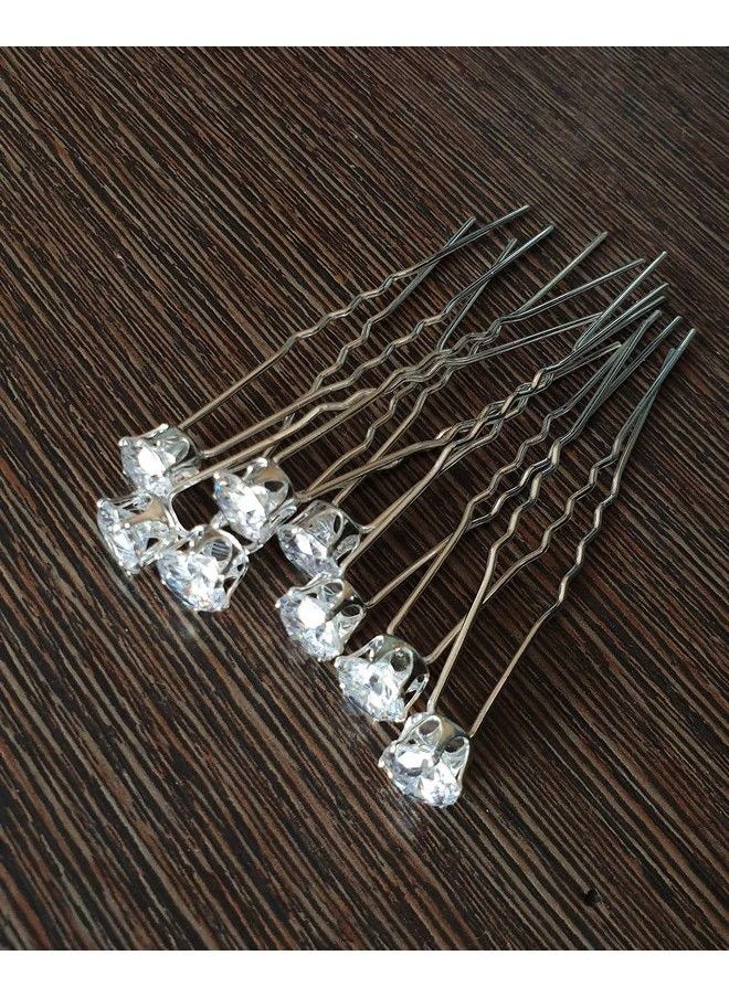 Foreign Holics - Diamond Shape Hair Juda Pins For Hair Styling And Bun Decoration Accessories 12 Pins - Image 1