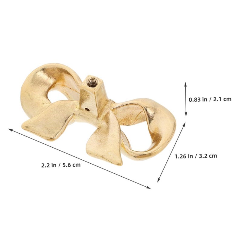Vintage Brass Cabinet Pulls 2 Pack Gold Bow Handles For Home Decor - Image 3