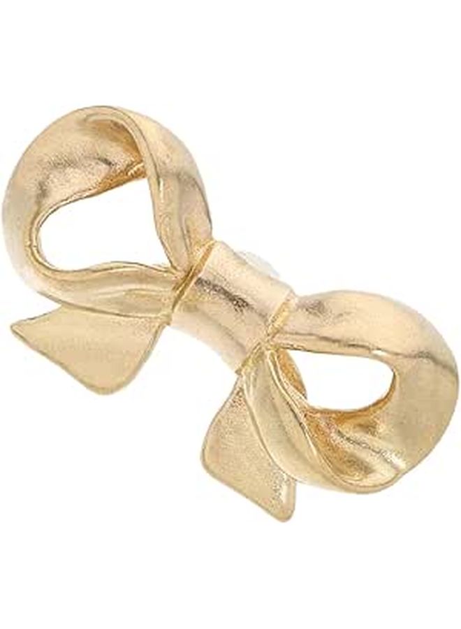 Vintage Brass Cabinet Pulls 2 Pack Gold Bow Handles For Home Decor - Image 1