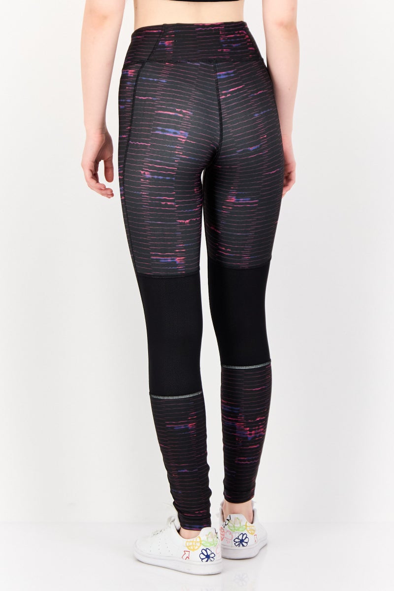 Reebok ملابس رياضية نسائية لياقة لامعة ضيقة، متعددة الألوان - Image 2