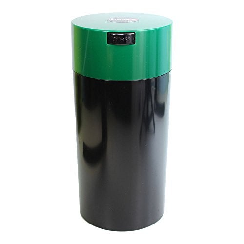 TIGHTPAC Tightvac - 5oz to 24 Ounce - Patented Airtight Container | Multi-use Vacuum Container Works as Smell Proof Containers for Herbs and Dry Goods. Green Black - Image 1