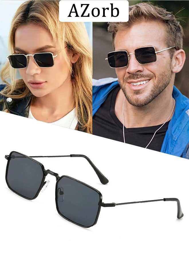 AZorb Sunglasses Women Men Rectangle Metal Frame Classic Disign  Ladies Men's Sun Glassess UV400 Protection Shades - Image 1