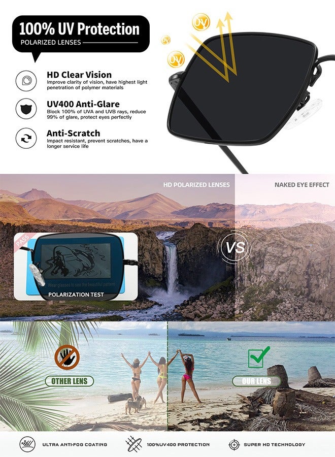 AZorb Sunglasses Women Men Rectangle Metal Frame Classic Disign  Ladies Men's Sun Glassess UV400 Protection Shades - Image 4