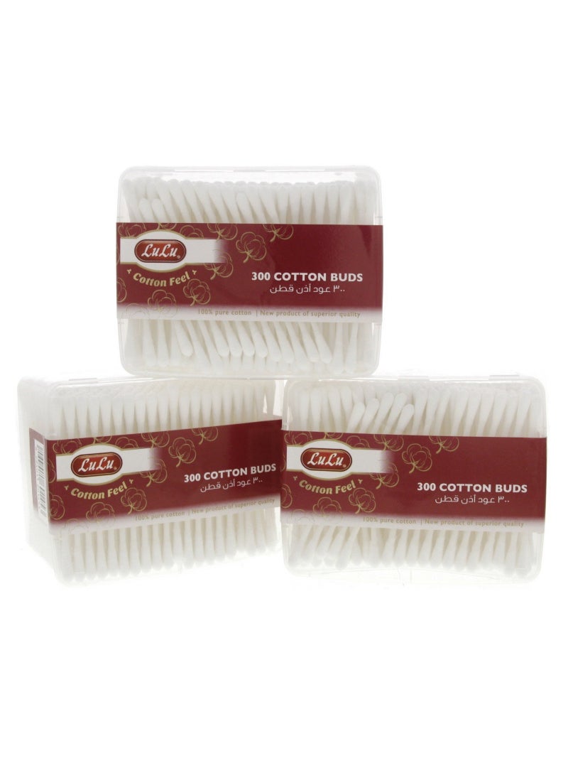 LuLu Cotton Buds 3 x 300pcs
