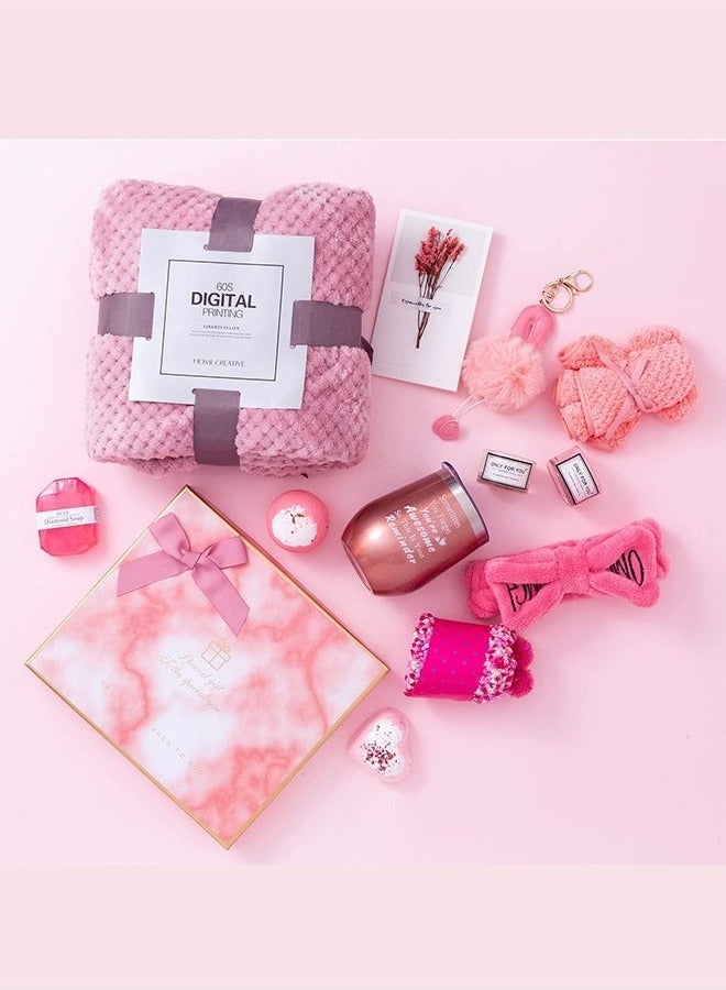 Bolivia's Birthday Gifts for Women,Unique Gifts Basket Ideas Pink Gifts Box for Her Relaxing Gift Set Self Care Gifts Birthday Presents Female Friendship Gifts for Best Friend Bestie Girlfriend Mom Wife Sister - Image 5