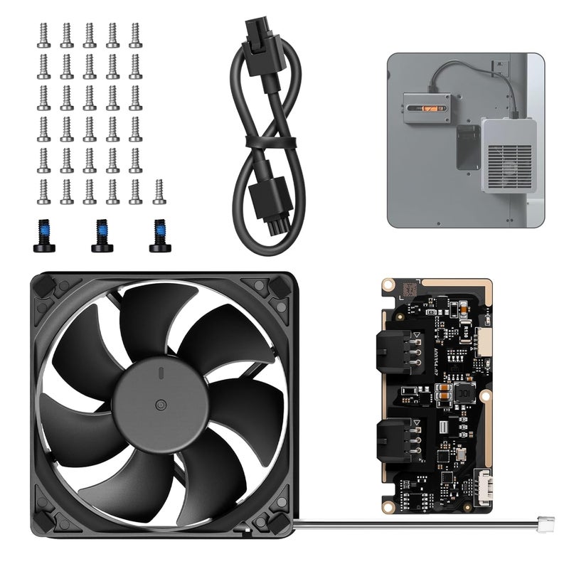 UniTak3D External Exhaust Fan Kit Compatible with Bambu Lab P2S with AMS,Active Ventilation 3D Printer Exhaust System for ABS,ASA,Nylon Filament,3D Printer Accessories Advanced Air Ventilation - Image 1