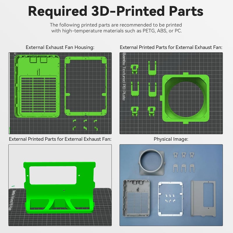 UniTak3D External Exhaust Fan Kit Compatible with Bambu Lab P2S with AMS,Active Ventilation 3D Printer Exhaust System for ABS,ASA,Nylon Filament,3D Printer Accessories Advanced Air Ventilation - Image 4