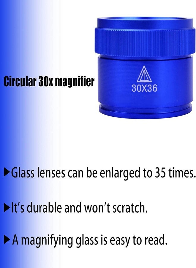 BronaGrand 30X Loupes Magnifier Glass, Portable Pocket Electronics Magnifying High Magnification Jewellers Loupes Inspection Tool for Reading Jewelries Coins Stamps Watch Collections, Blue, 43mm29mm - Image 4