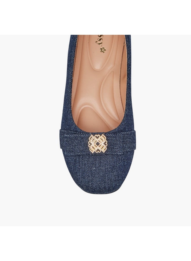 ليتل ميسي حذاء باليرينا بناتي سهل الارتداء بلمسة معدنية - Image 4