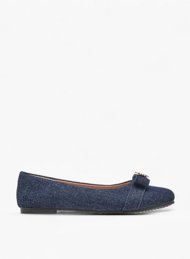 Metal Accent Slip-On Ballerina Shoes