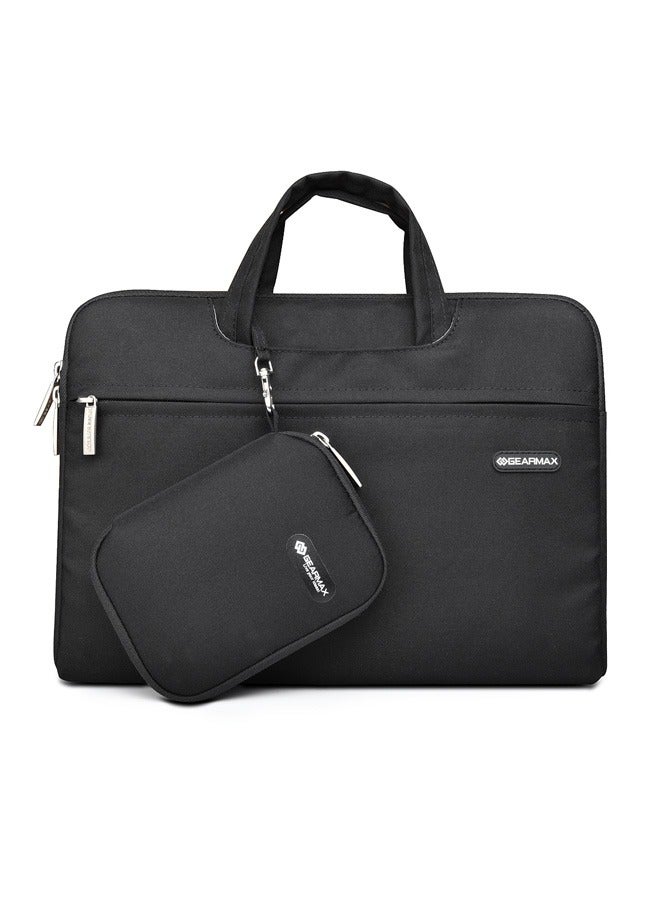جير ماكس حافظة رفيعة مقاومة للماء مصمحقيبة Gearmax كامبوس رفيعة مقاومة للماء مصممة لاجهزة اللاب توب والترا بوك مع شنطة للماوس ١٣ انش - أسود - Image 1