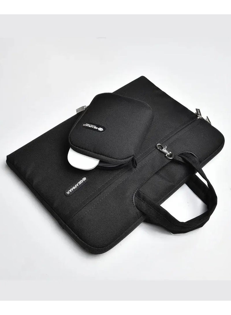 جير ماكس حافظة رفيعة مقاومة للماء مصمحقيبة Gearmax كامبوس رفيعة مقاومة للماء مصممة لاجهزة اللاب توب والترا بوك مع شنطة للماوس ١٣ انش - أسود - Image 3