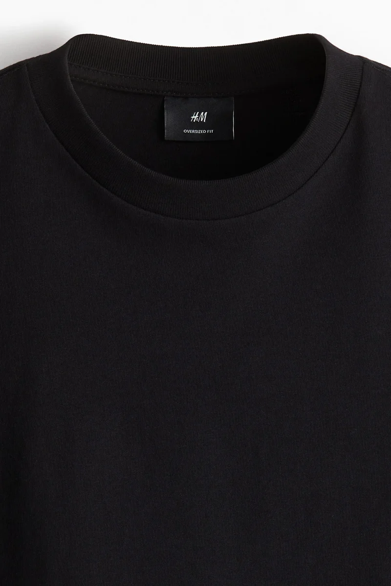 H&M  Oversized Fit Long-sleeved jersey top for Men | Best Price UAE