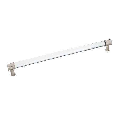 Hickory Hardware 1 Pack Solid Core Kitchen Cabinet Pulls, Luxury Cabinet Handles, Hardware for Doors & Dresser Drawers, 12 Inch Hole Center, Crysacrylic with Satin Nickel, Midway Collection - Image 5