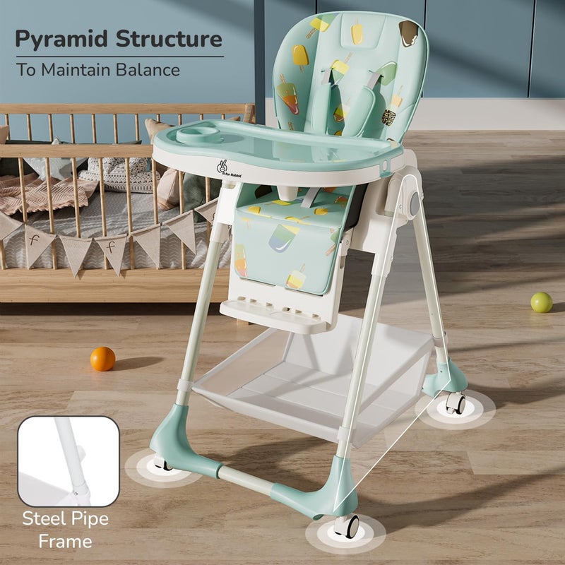 R for Rabbit Marshmallow High Chair - Candy Blue - Image 4