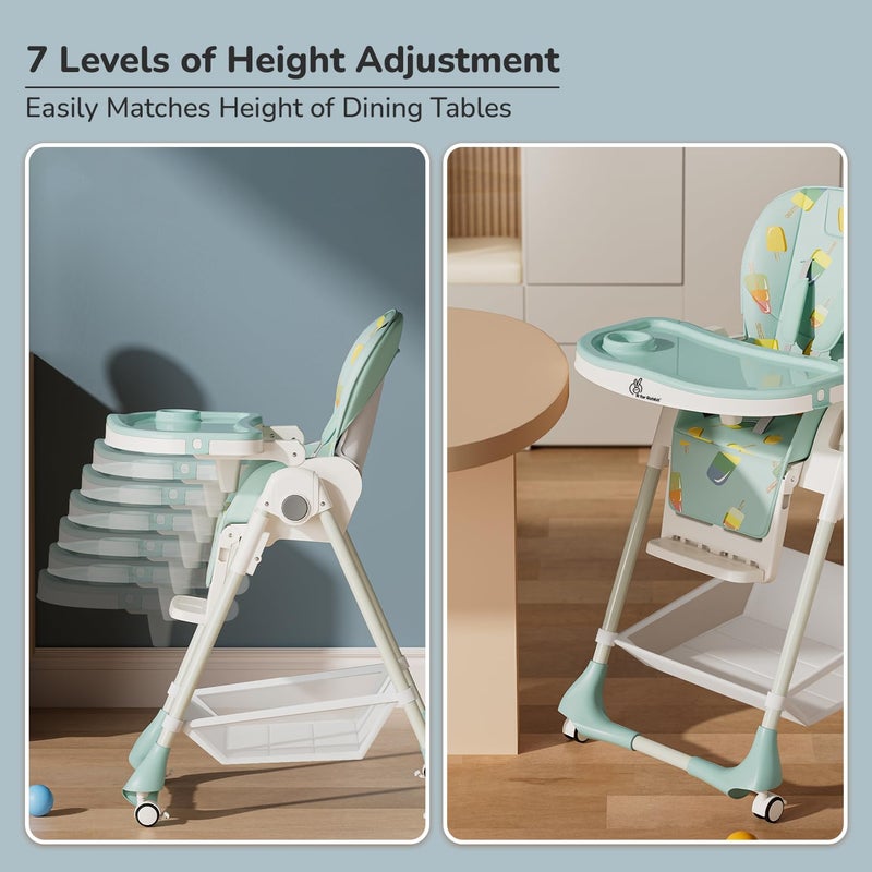 R for Rabbit Marshmallow High Chair - Candy Blue - Image 2
