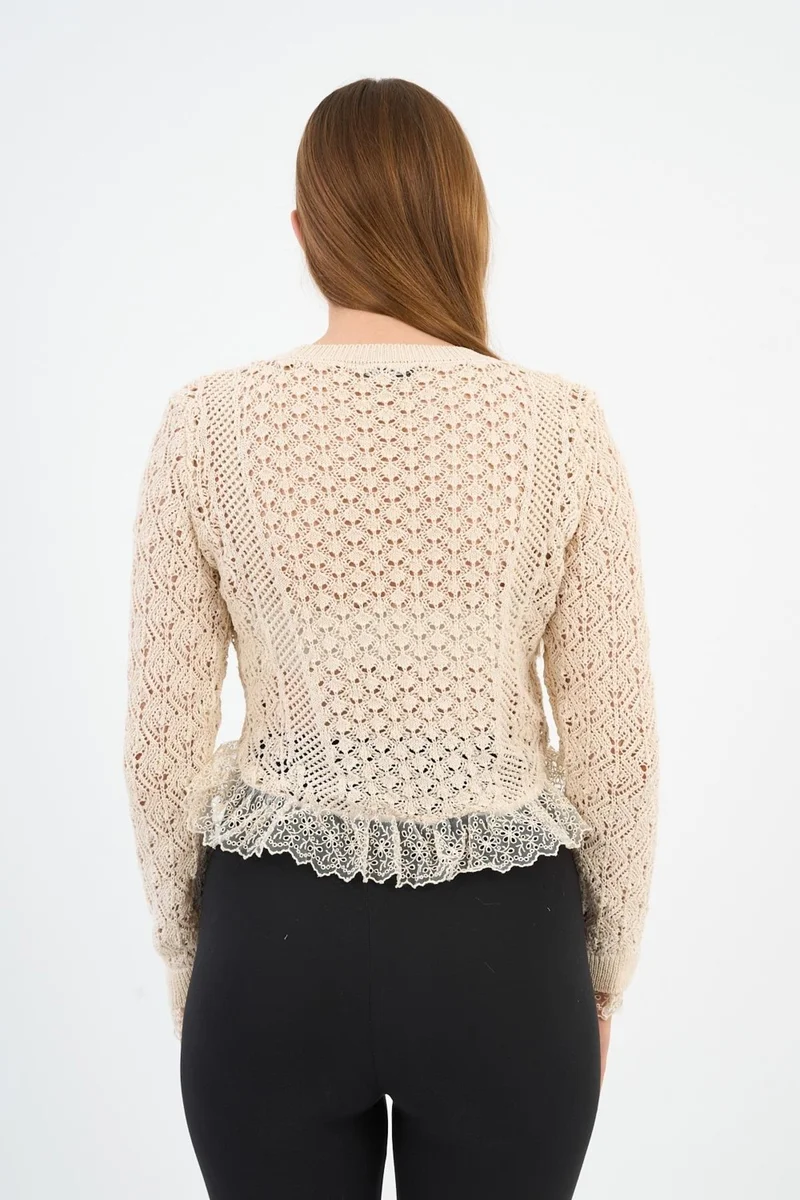 الكسندر جاردي Alexandergardı Embroidered Detailed Knitwear Sweater (A92479-S)