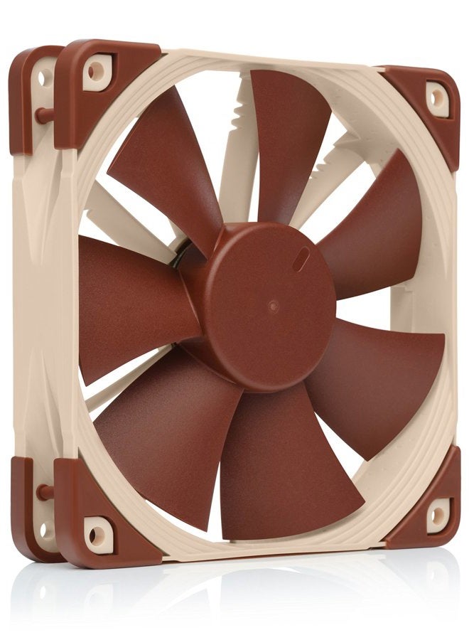 NOCTUA NF-F12 5V PWM، مروحة هادئة ممتازة مع كابل محول طاقة USB، 4 دبابيس، إصدار 5 فولت (120 مم، بني) - Image 1