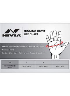Nivia Lycra-Spandex Gym and Running Gloves, Small  - Image 3