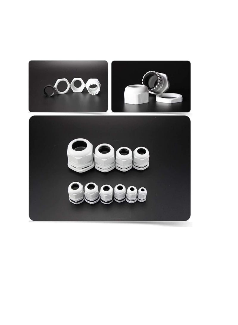 PG Gland White Pack of 5 pcs, Dust Proof Nylon Cable Gland With Locknut Ideal For Junction/connection Boxes Electrical Power, Tele & Data Cables, Instrumentation Control (PG-25) - Image 3