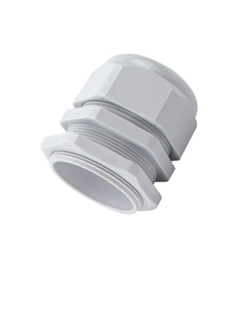 PG Gland White Pack of 5 pcs, Dust Proof Nylon Cable Gland With Locknut Ideal For Junction/connection Boxes Electrical Power, Tele & Data Cables, Instrumentation Control (PG-25) - Image 2