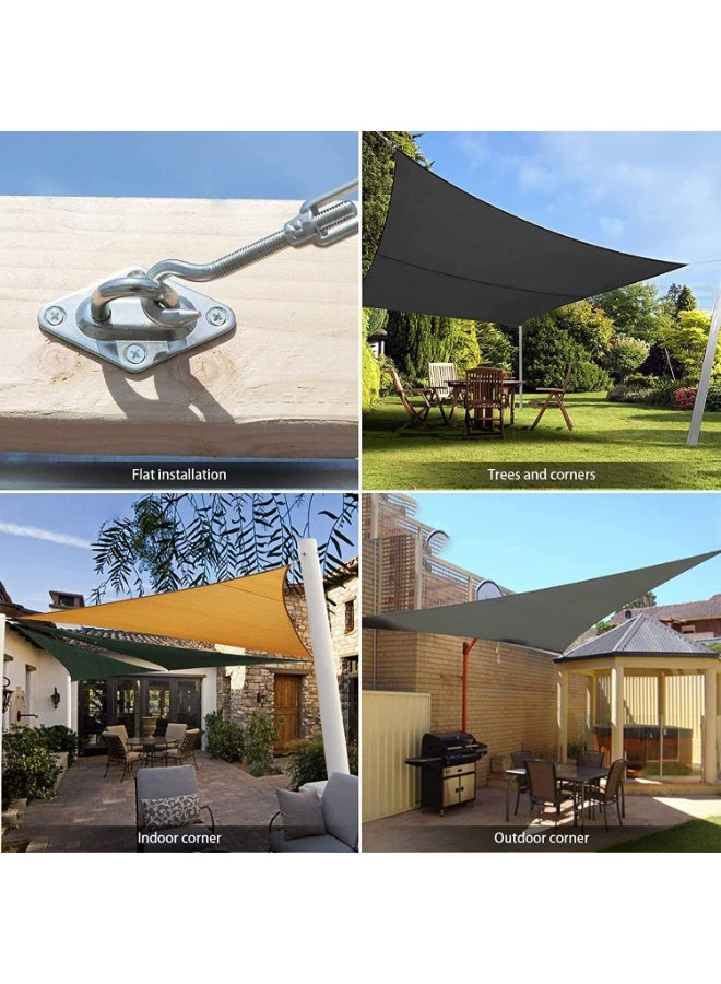 CMGTYYD 24 Pcs Shade Sail Hardware Kit, 304 Stainless Steel Sunshades Canopy Installation Kit for Install Rectangle & Triangle Shade Sails Deck Garden Lawn Patio Outdoor Metal Sail Shade Hardware (6' ) - Image 3