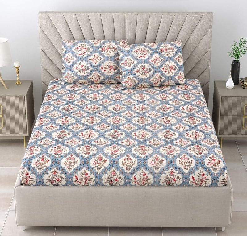 UmI. Brand Umi Super Soft Brushed Microfiber Cotton Double Bedsheet with 2 Pillow CoversBedsheet 90X100Inches Pillow Cover 17X27CM - Image 2