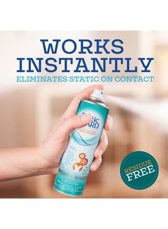 Static GUARD Fabric Spray, Fresh Linen Scent, 5.5 Ounce Can - Image 3