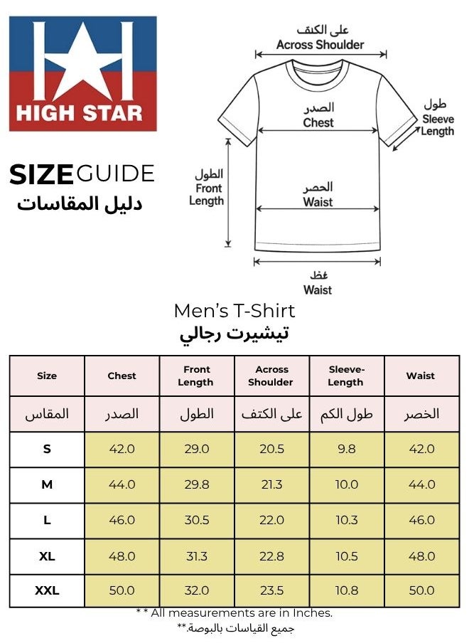 HIGH STAR Men's Multicolour 100% Cotton Striped Relaxed T-Shirt  - Image 4