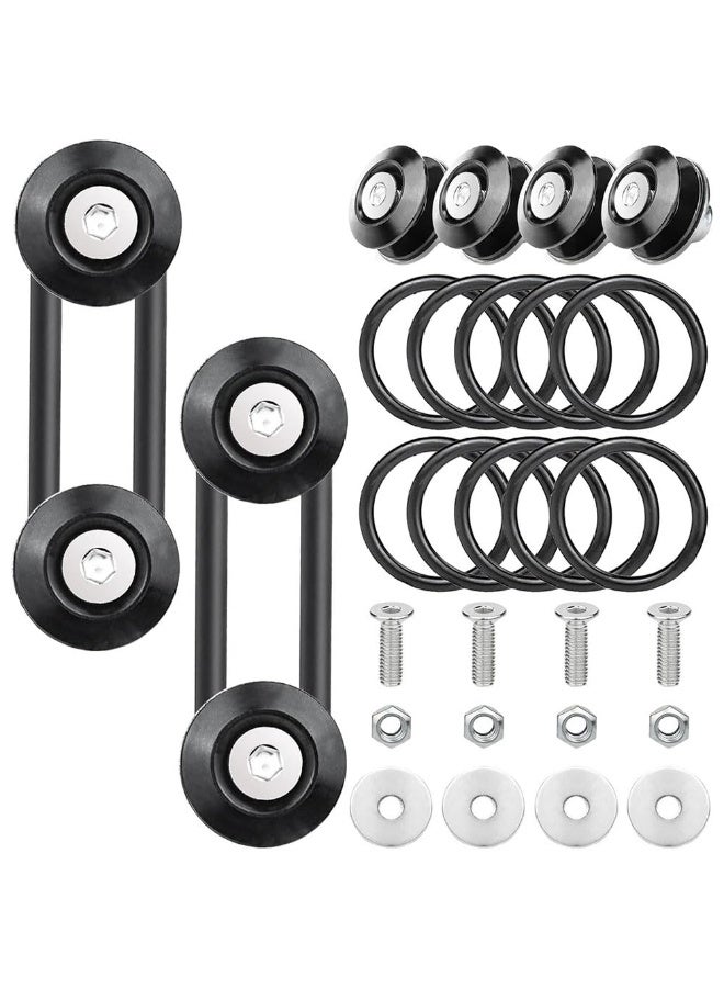 JZS Bumper Trunk Quick Release Front Rear Bumper Fastener Kit,2 Set,Black - Image 1