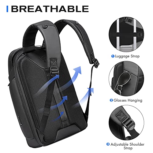 BANGE حقيبة ظهر ذكية من بانجي، حقائب لاب توب للأعمال بحجم 15.6 بوصة، حقيبة سفر رجالية مقاومة للماء، حقيبة يومية عصرية للرجال والنساء...  - Image 5