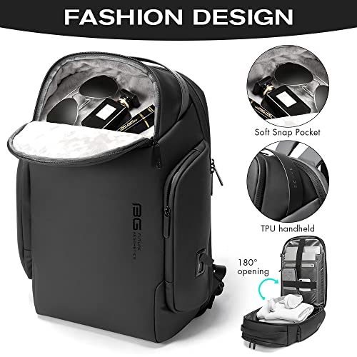 BANGE حقيبة ظهر ذكية من بانجي، حقائب لاب توب للأعمال بحجم 15.6 بوصة، حقيبة سفر رجالية مقاومة للماء، حقيبة يومية عصرية للرجال والنساء...  - Image 4