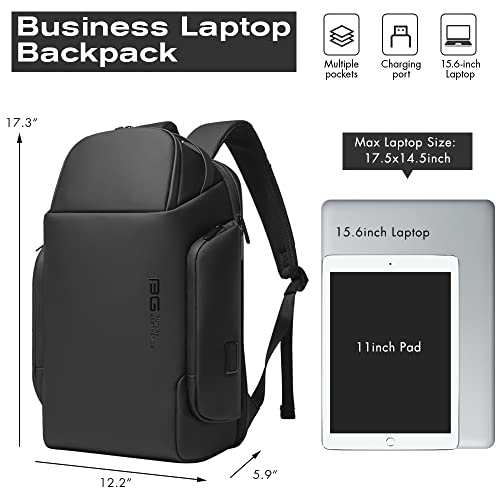 BANGE حقيبة ظهر ذكية من بانجي، حقائب لاب توب للأعمال بحجم 15.6 بوصة، حقيبة سفر رجالية مقاومة للماء، حقيبة يومية عصرية للرجال والنساء...  - Image 3